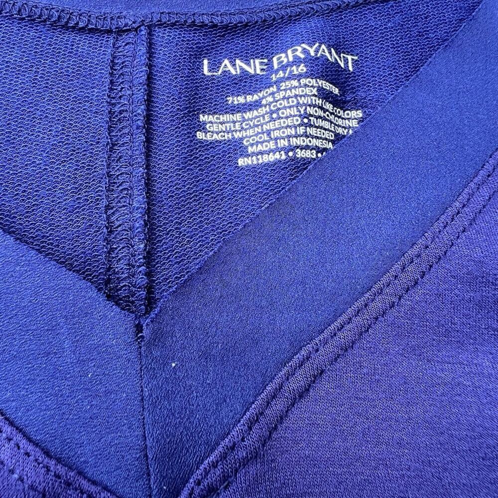Lane Bryant Navy Handkerchief Hem Long Sleeve Women's size 14/16